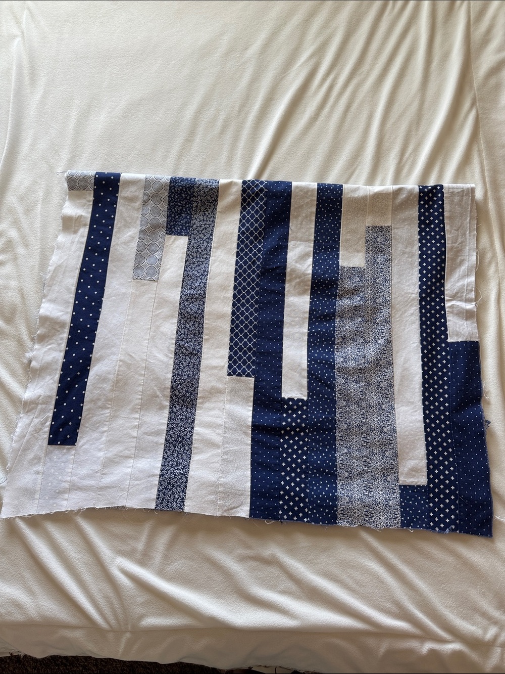 Quilt top, partially complete